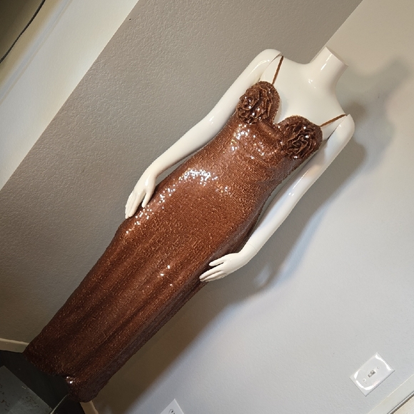 Brown Sequin Dress✨ - Picture 3 of 9